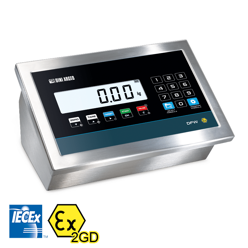 DFWOECEX-BATCH1 2GD ATEX ex explosionsgeschützt zone 2 22 Touchscreen Gewichtsanzeige Waagenanzeige Display Bildschirm LDC DINI ARGEO Waage weighing scale BWD Biermann Waagen und Datensysteme