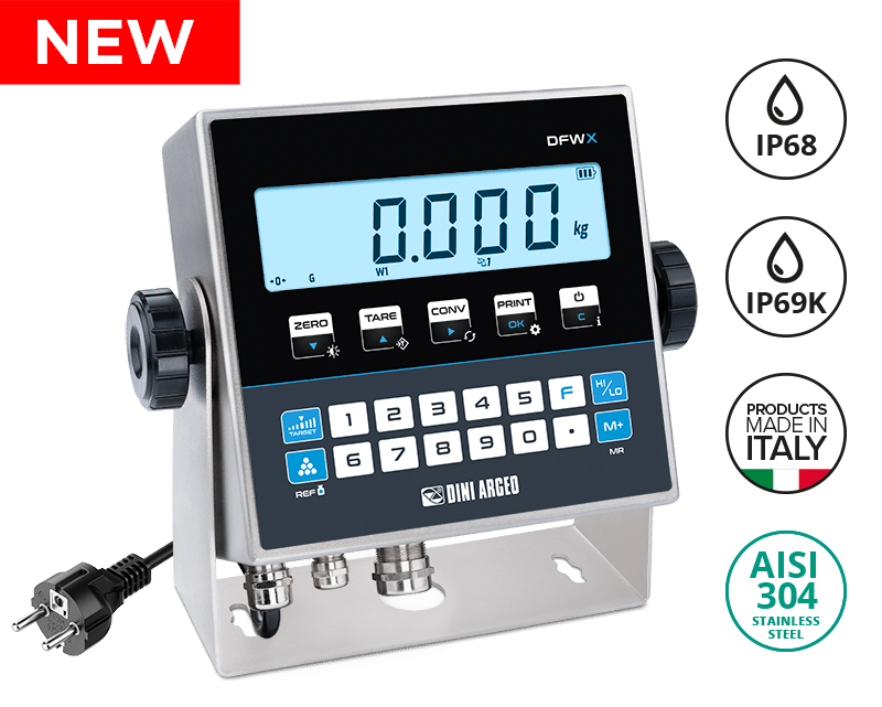 DFWX DINI ARGEO Waage Wägeterminal Anzeige Gewichtsanzeige Bildschirm Display LCD BWD Biermann Waagen und Datensysteme